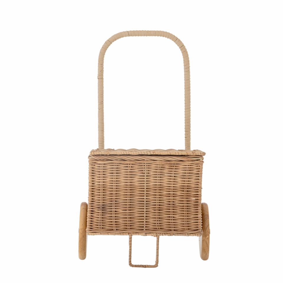 Penne Kuffert m/hjul, Natur, Rattan L29xH50xW23 cm