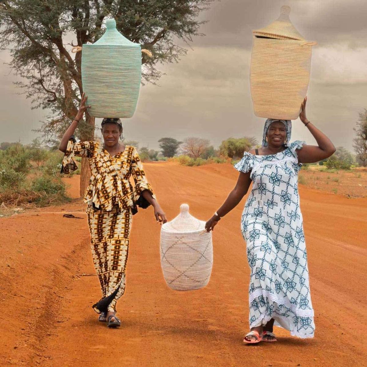 Savannenkurv hvit Stor