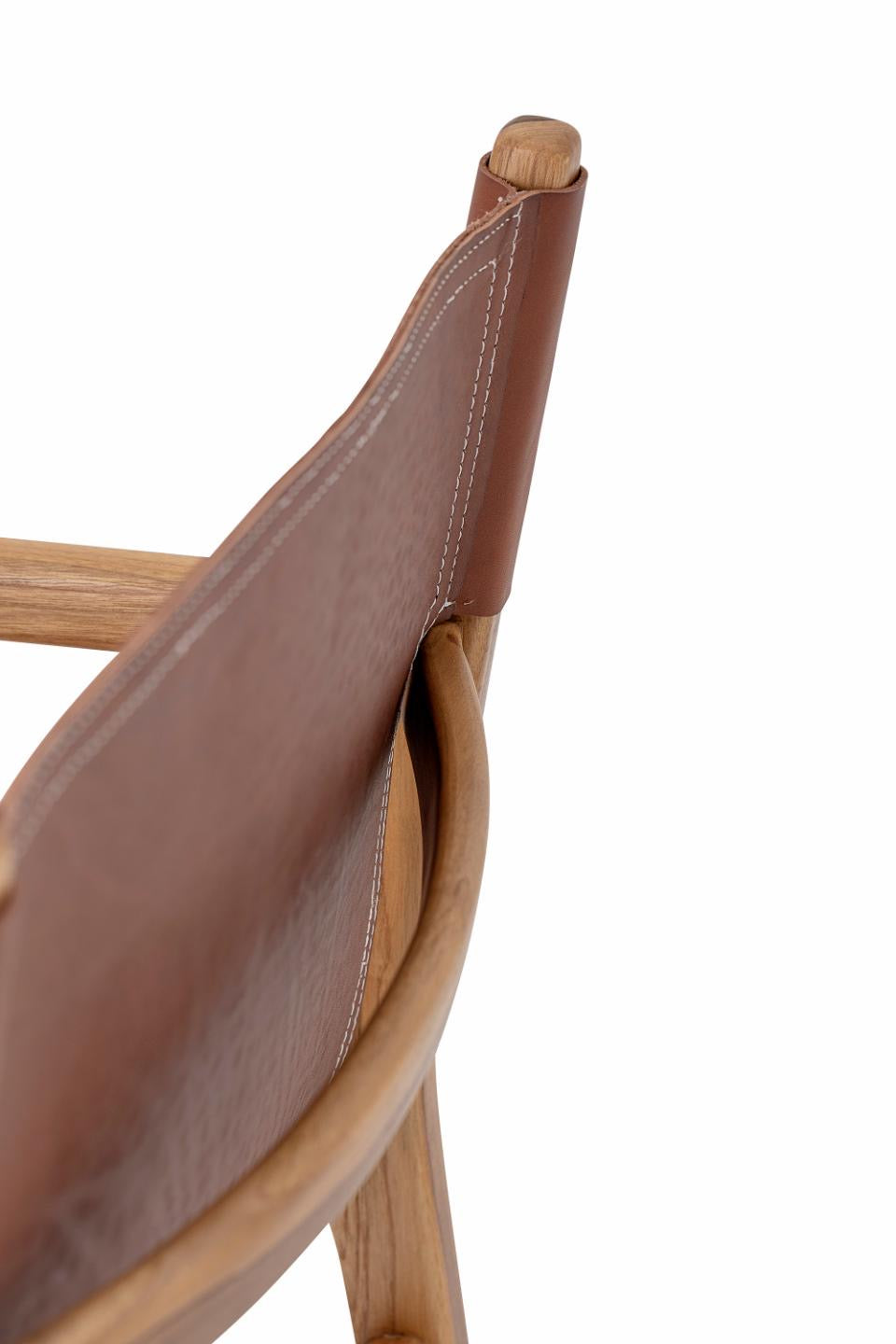 Ollie Loungestol, Brun, Læder L55xH84xW60 cm