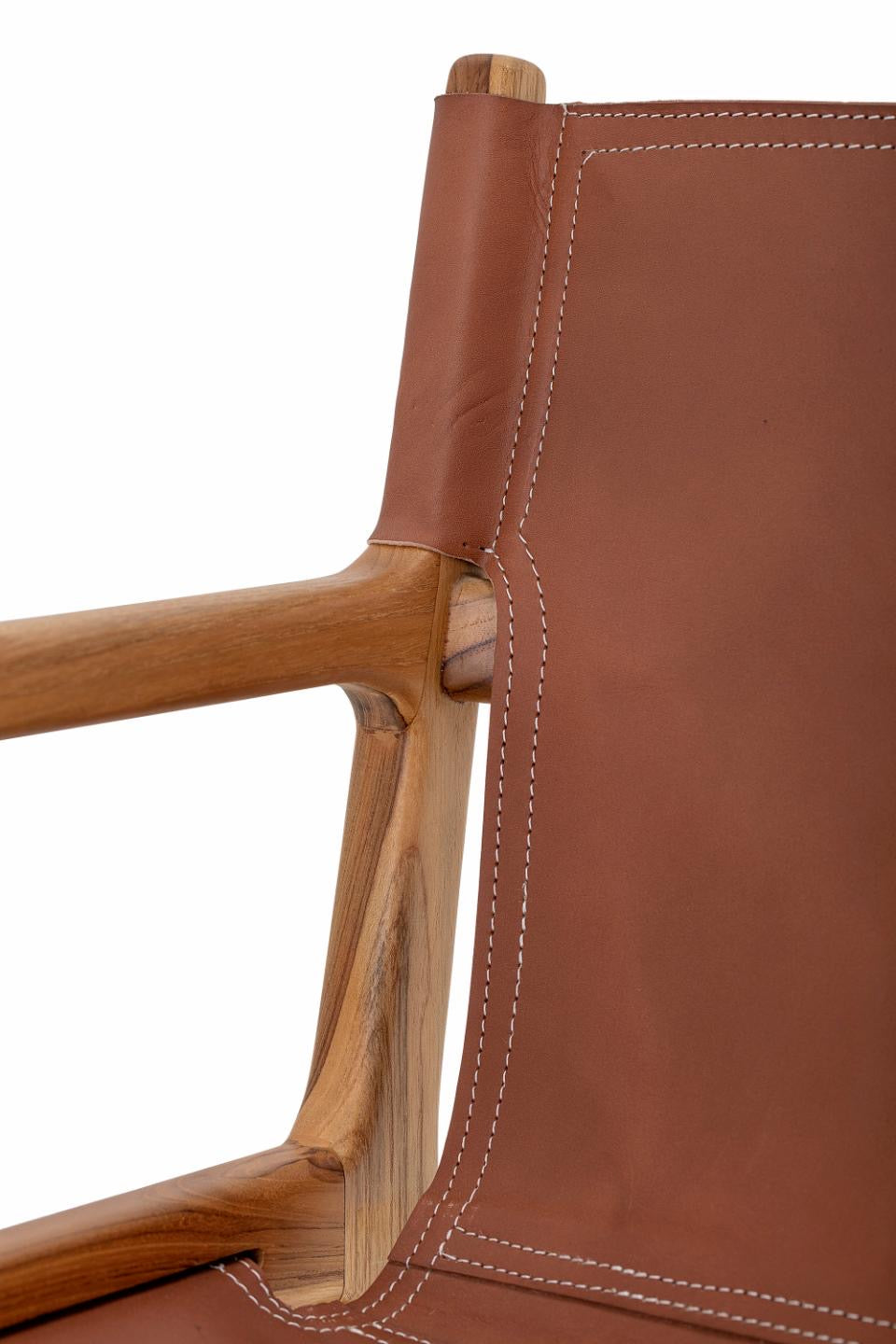 Ollie Loungestol, Brun, Læder L55xH84xW60 cm