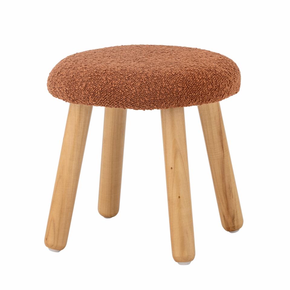 Aksel Taburet, Brun, Polyester Ø30xH29 cm