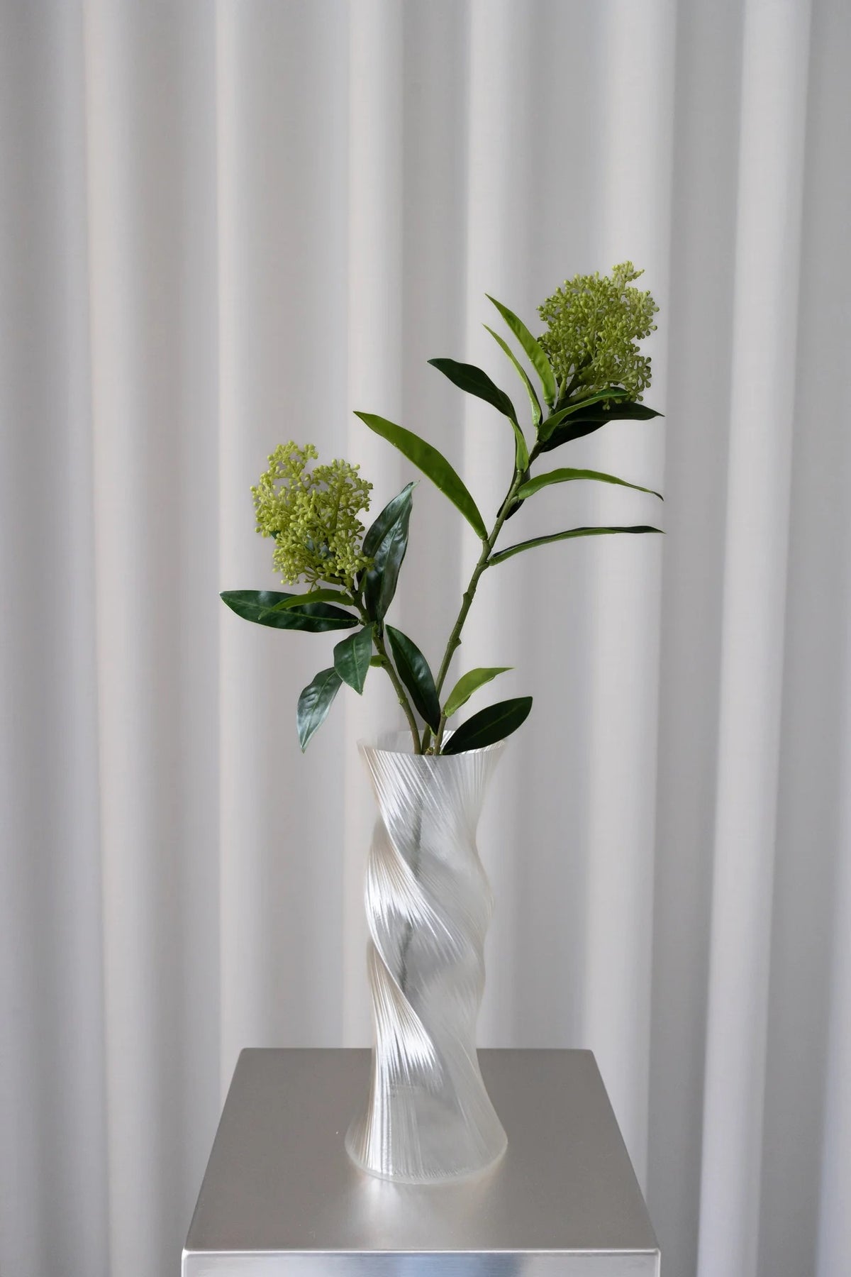 Artificial Skimmia Berry Green 74 cm