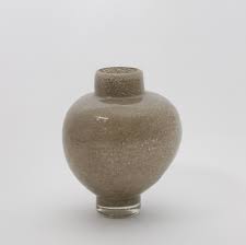 Mila vase taupe Stor