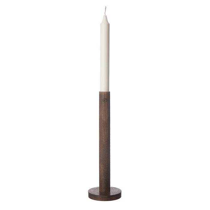 LYSESTAKE I MØRKT TRE H25CM