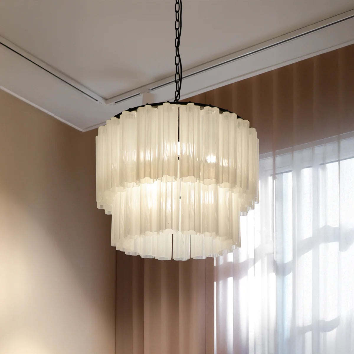 Fontaine Chandelier 2 layer white/black