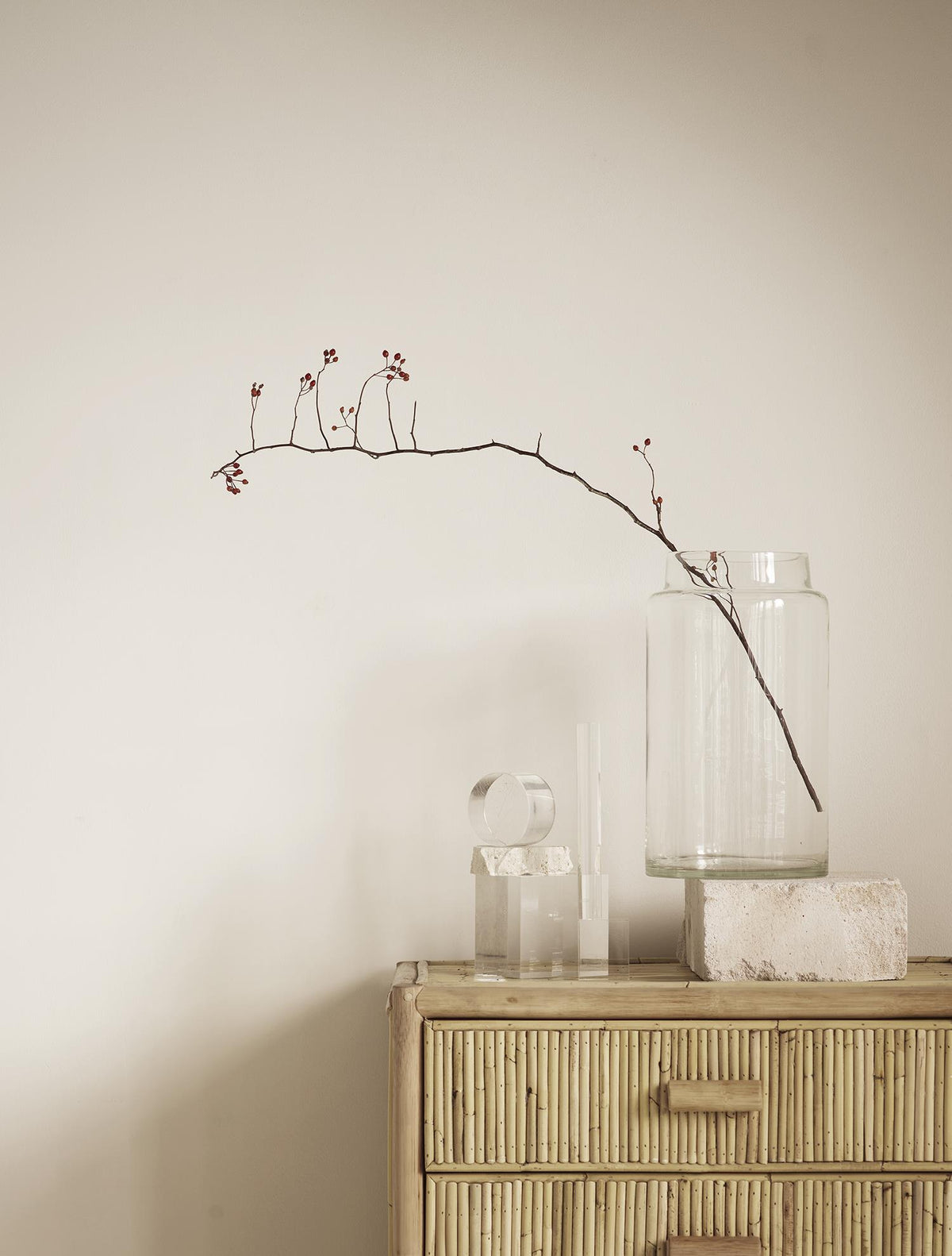 GLASS JAR D19 H34 CM