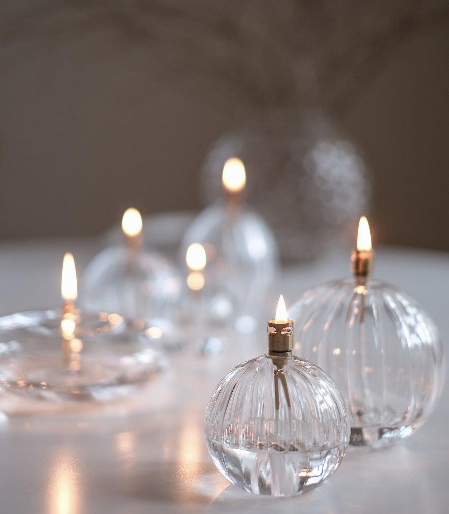 Oljelampe Round Elegant Brass Medium Ø 11cm