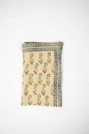 FRANCHETTE HANDDUK NATUR/BLOMMOR 50X70