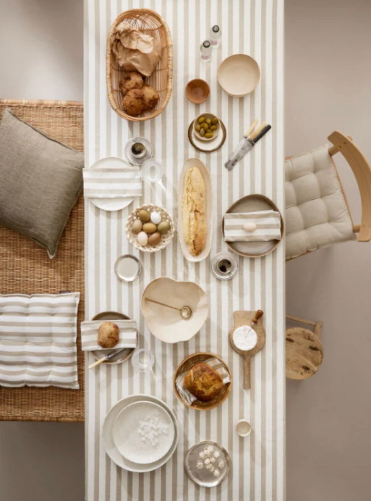 RATTAN BENCH NATURAL 50X150