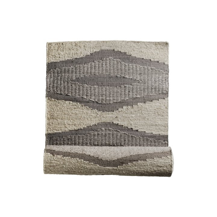 RUG WAVE 80X300 GREY/SAND