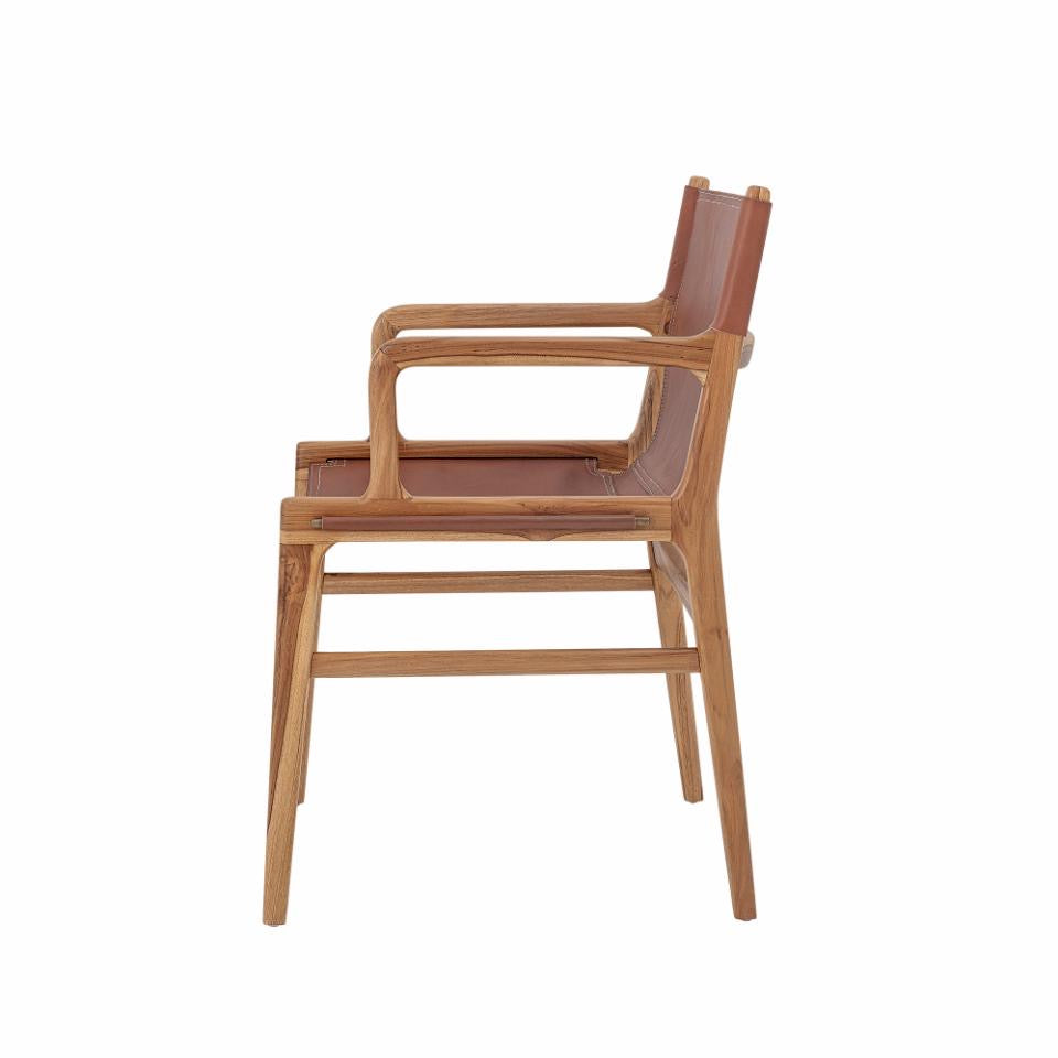 Ollie Loungestol, Brun, Læder L55xH84xW60 cm
