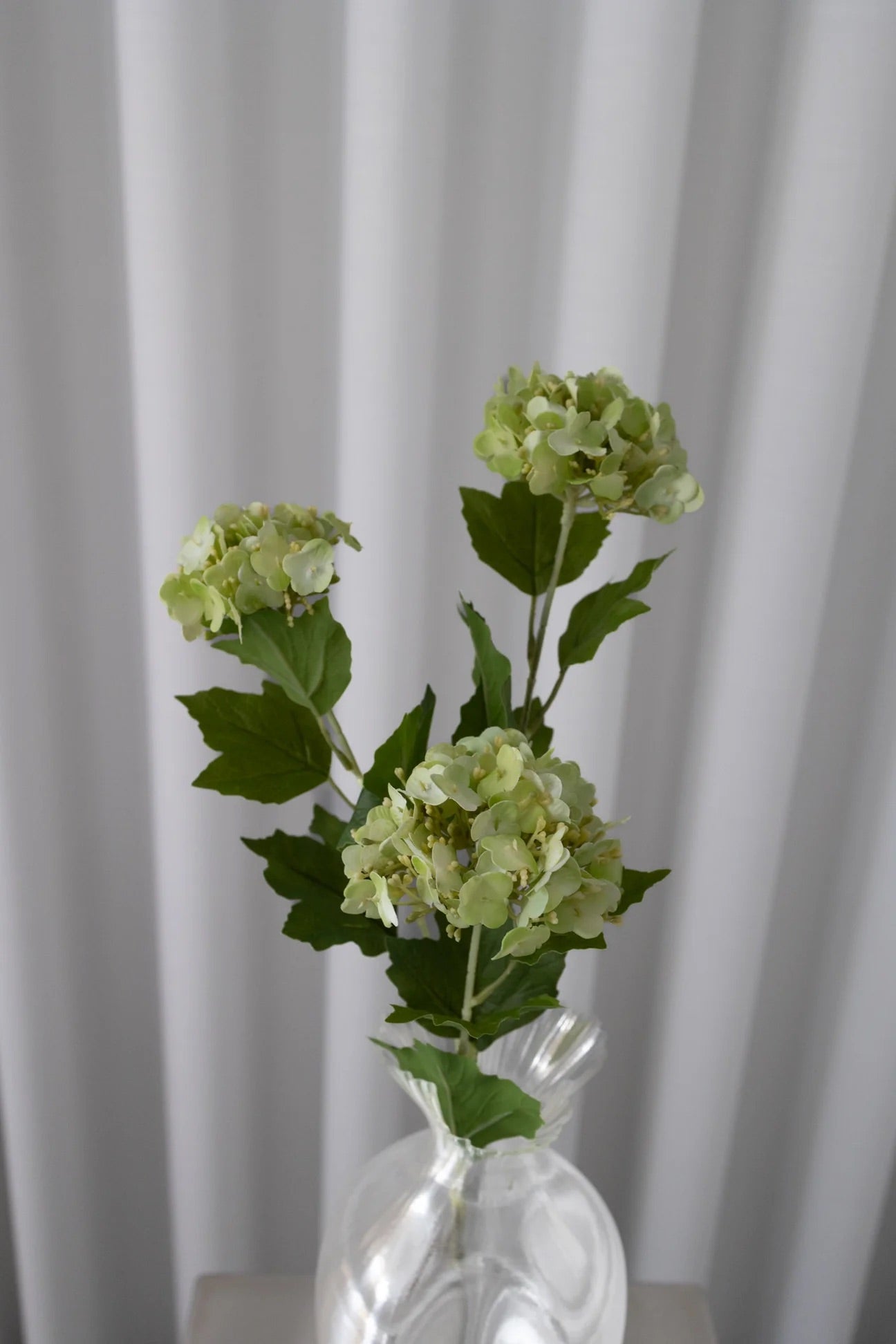 Artificial Snowball Hydrangea Nature Green