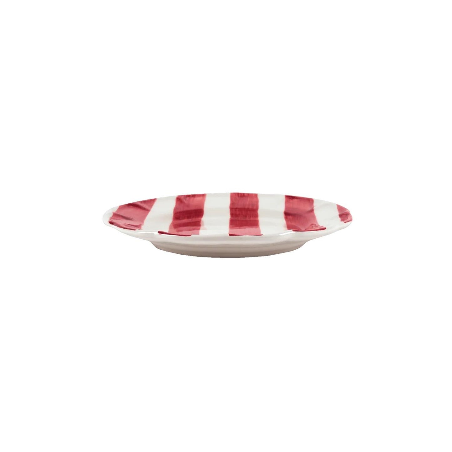STRIPE SALAD PLATE 21CM RED