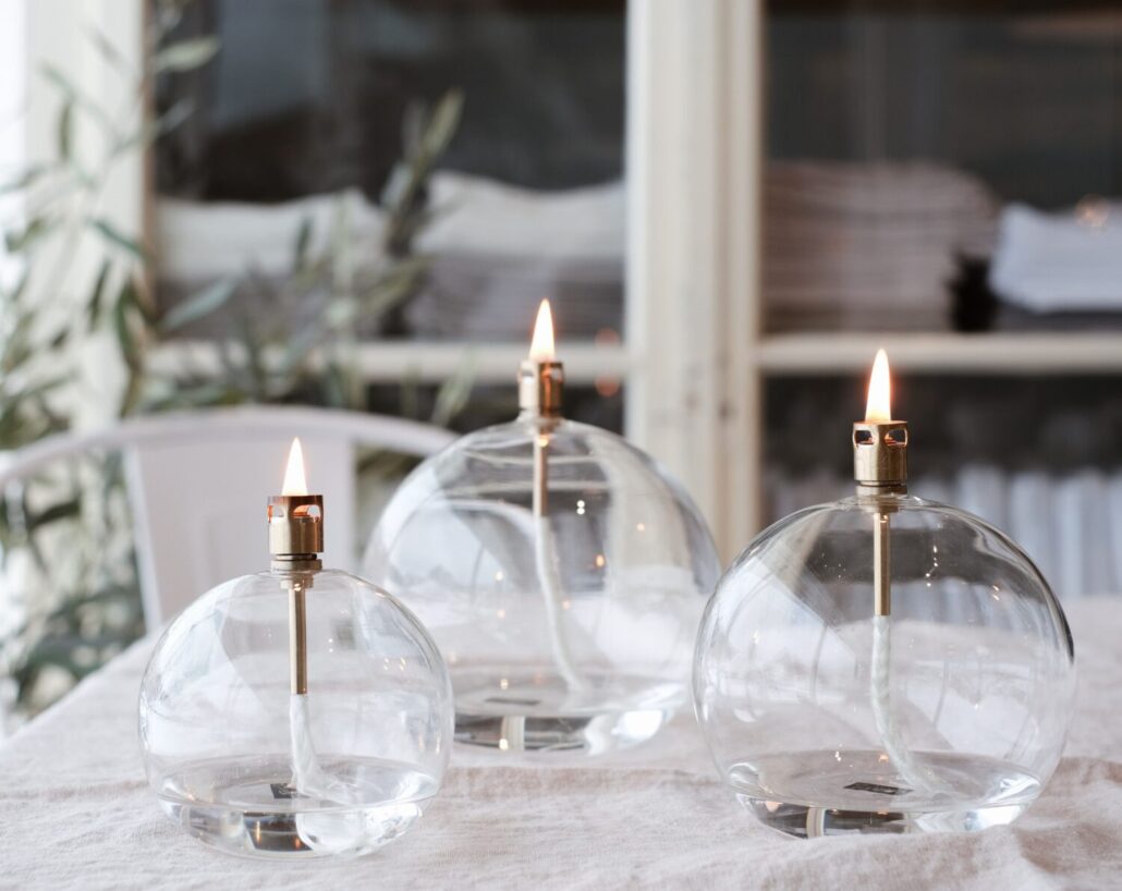 Oljelampe Round Klar M Ø11cm