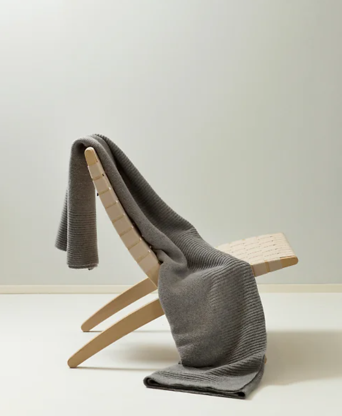 Avery throw storm grey