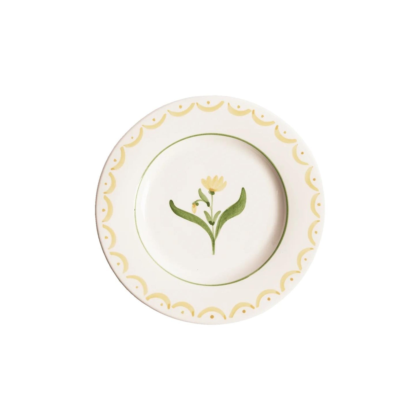 COTTAGE FLOWER DINNER PLATE 28CM YELLOW