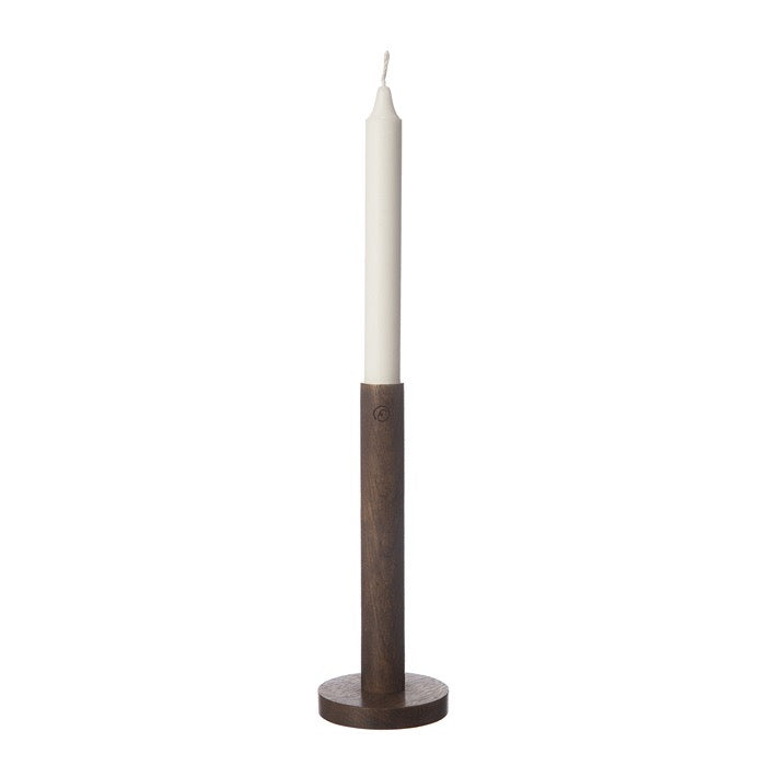 LYSESTAKE I MØRKT TRE H20CM