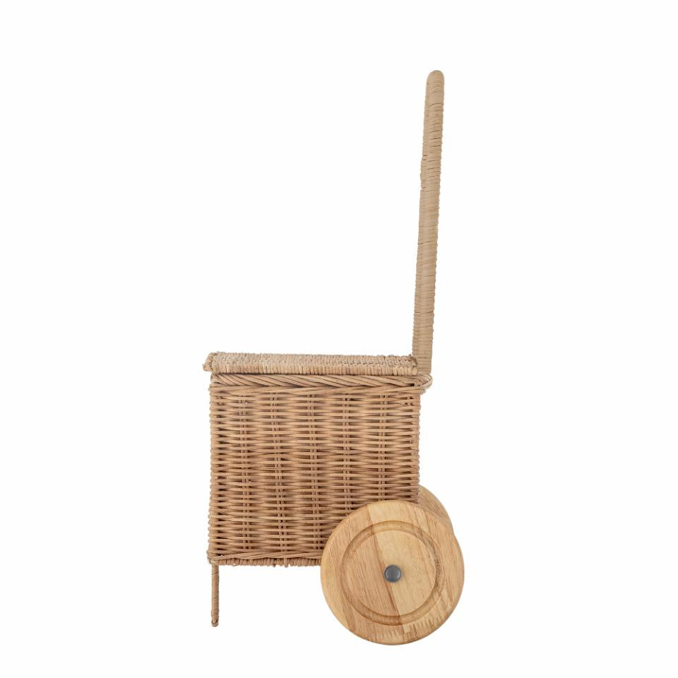 Penne Kuffert m/hjul, Natur, Rattan L29xH50xW23 cm