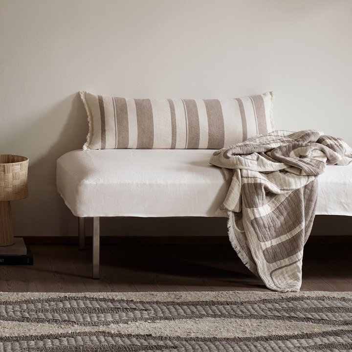 Maze, throw, 130x180 cm, cotton, hazel