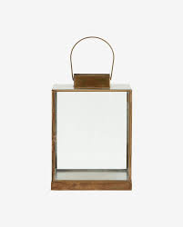 ANTIQUE LANTERN W/FLAT TOP S GOLDEN FINISH