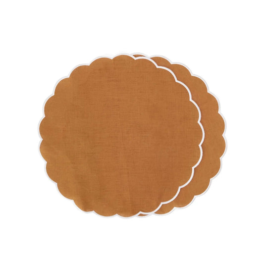 Grace scallop Terracotta