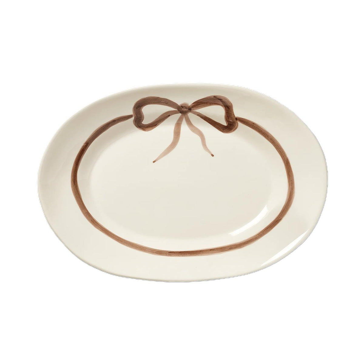 Bow Serving plate brown 38,5x26