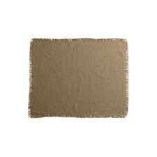 Placemat, linen/viscose, 45x35 cm, caramel