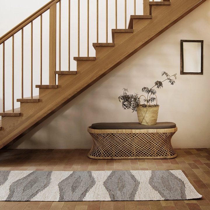 RUG WAVE 80X300 GREY/SAND