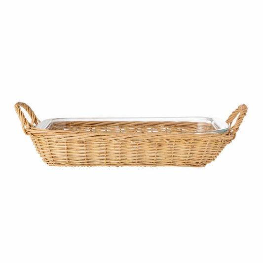 Mariam Ovenfast Fad m/Kurv, Klar, Glas