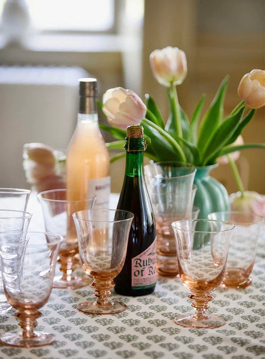 Wine Glass Leopold Peach 2 Pcs
