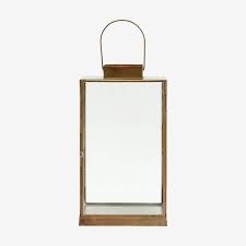 ANTIQUE LANTERN W/FLAT TOP M GOLDEN FINISH