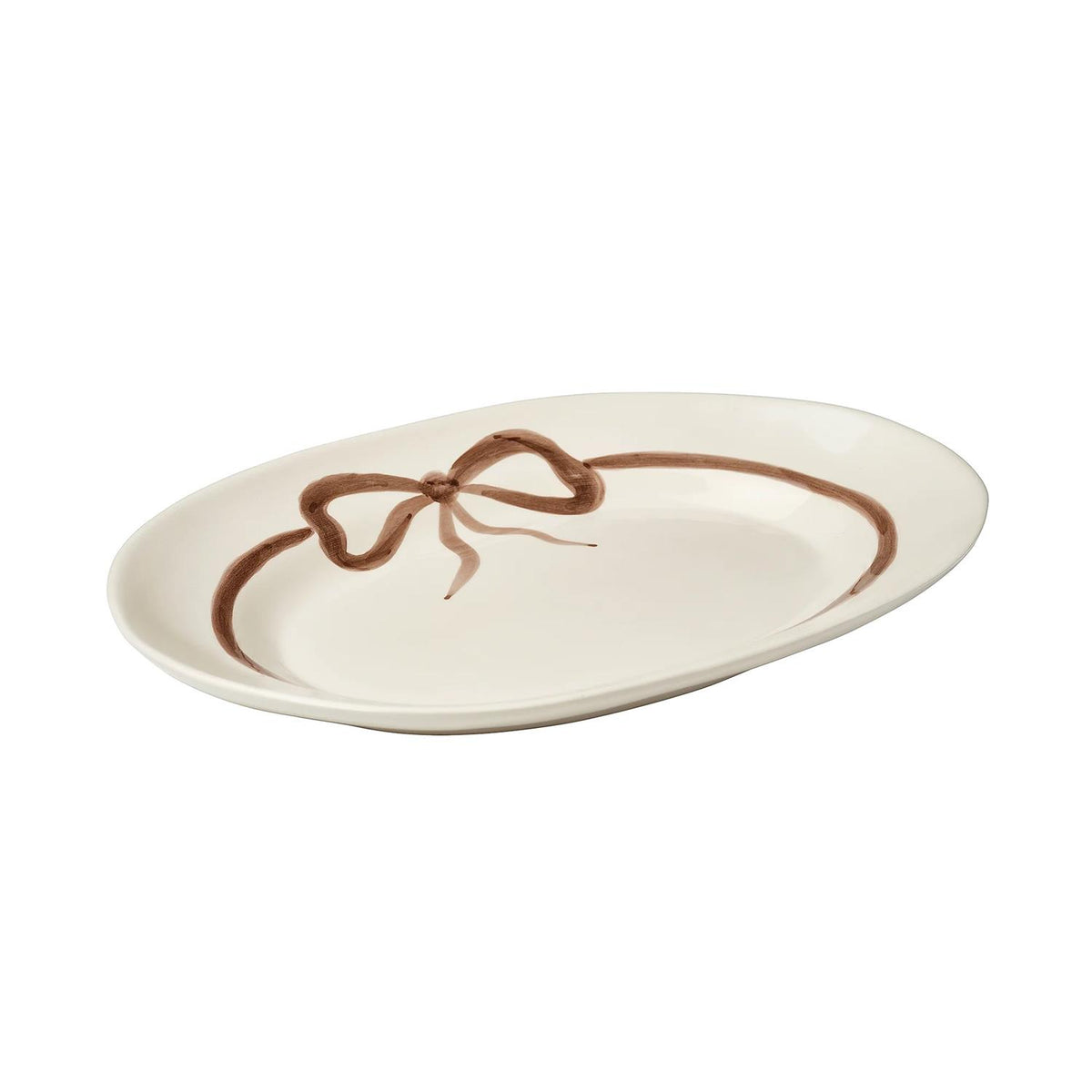 Bow Serving plate brown 38,5x26