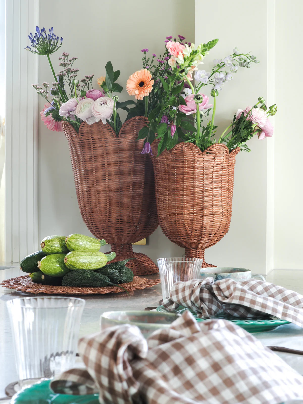 Ivy Rattan Vase L