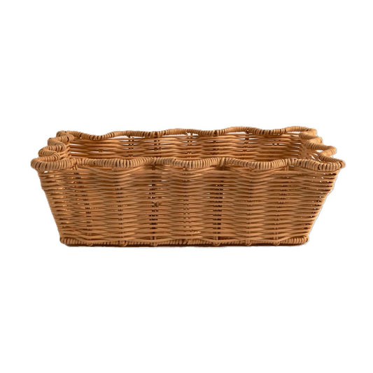 Scallop Rattan basket 20x30 NATURAL