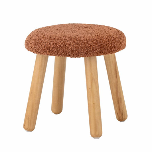 Aksel Taburet, Brun, Polyester Ø30xH29 cm