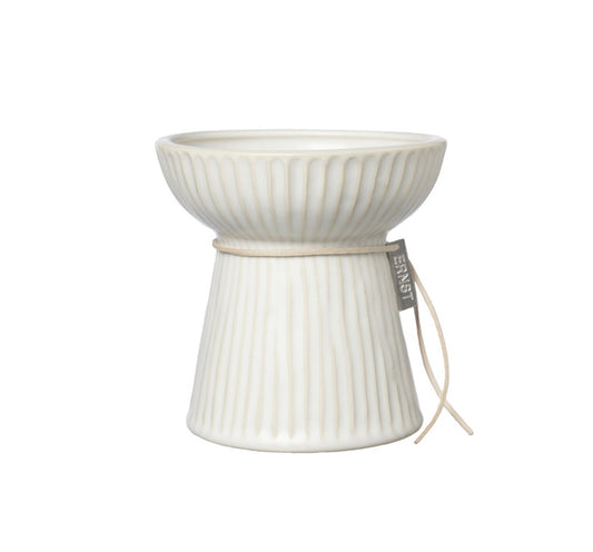 løkvase D8,5 H12cm naturhvit