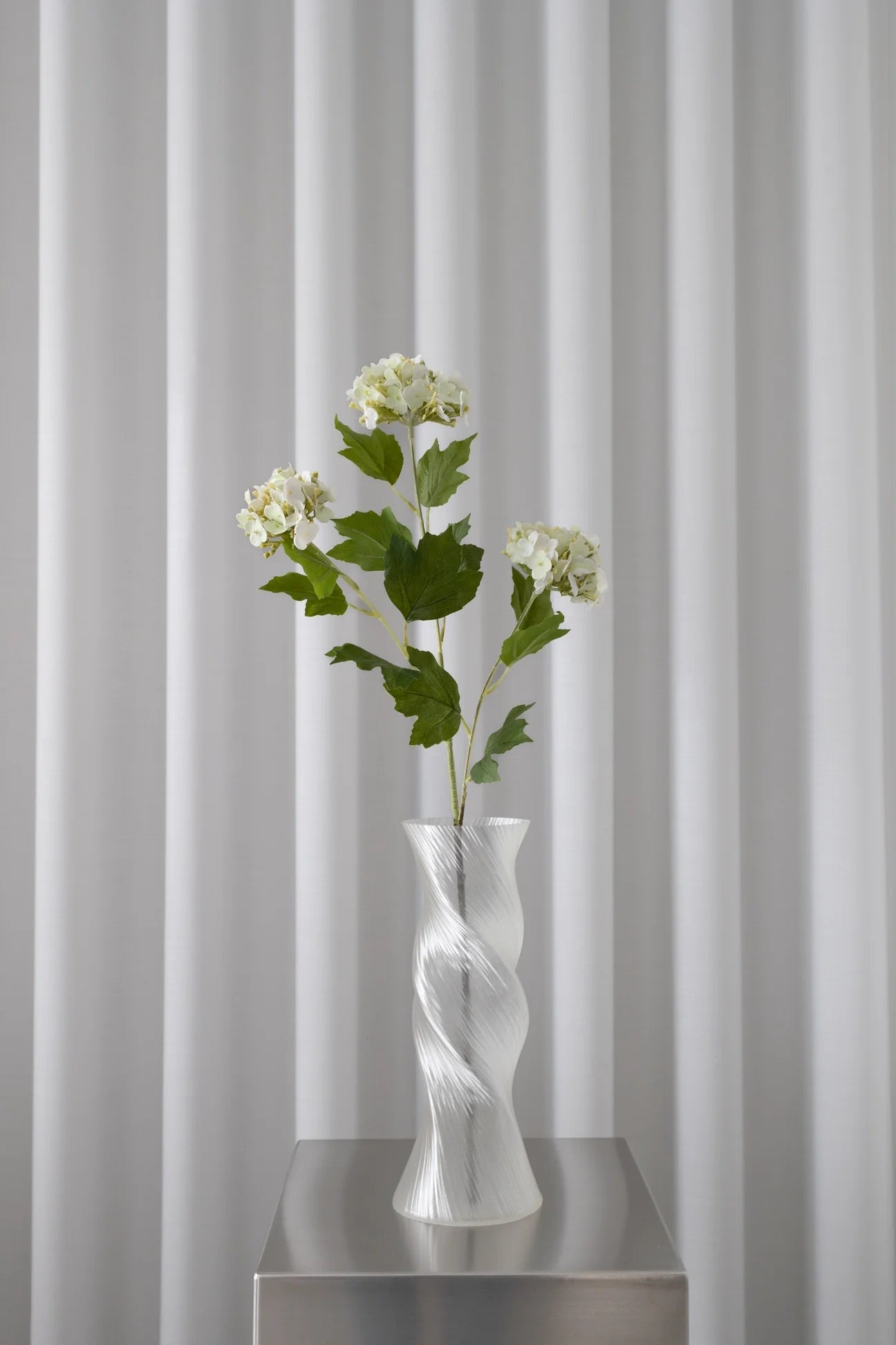 Artificial Snowball Hydrangea Off White