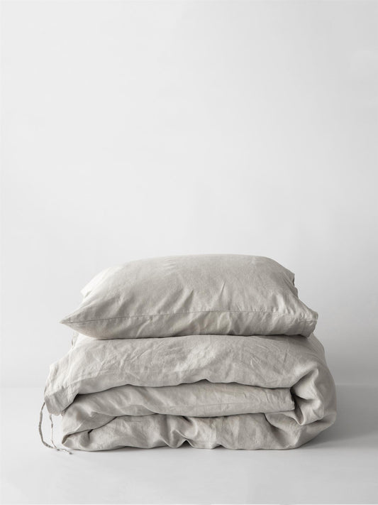 Duvet Cover Linen 140x200 warm grey