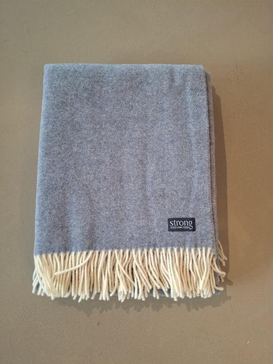 TWIN COLOR THROW BLUE MELANGE