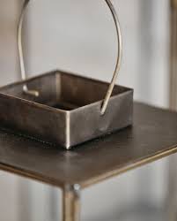 ANTIQUE LANTERN W/FLAT TOP S GOLDEN FINISH