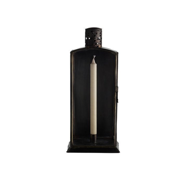 LANTERN WALL OXIDIZED BRASS 18X17H43 TIN