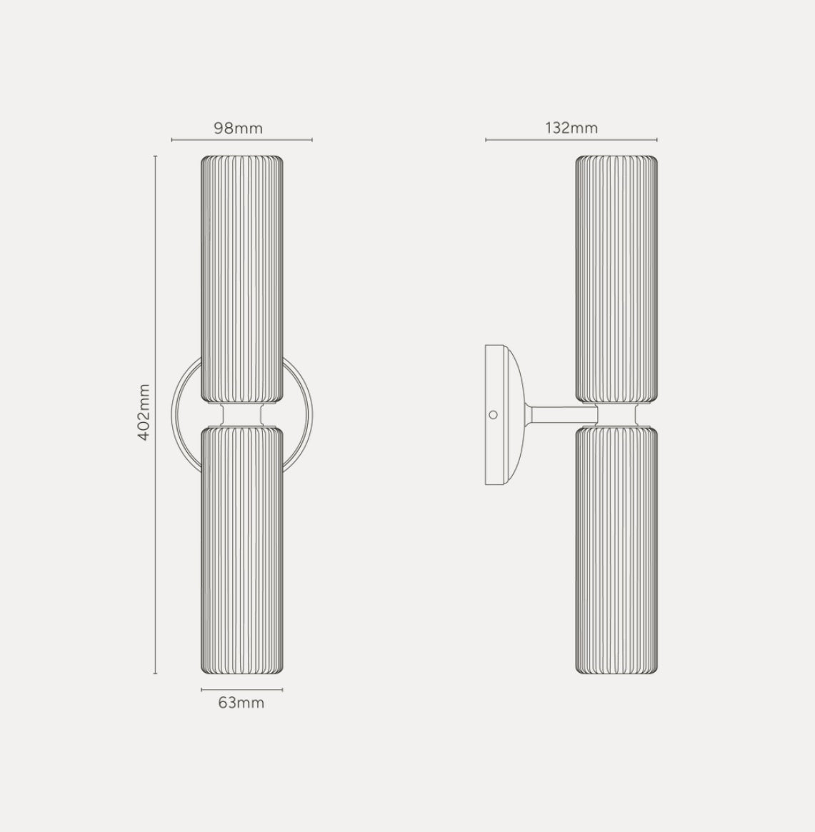 Claremont Medium Wall Light antique brass