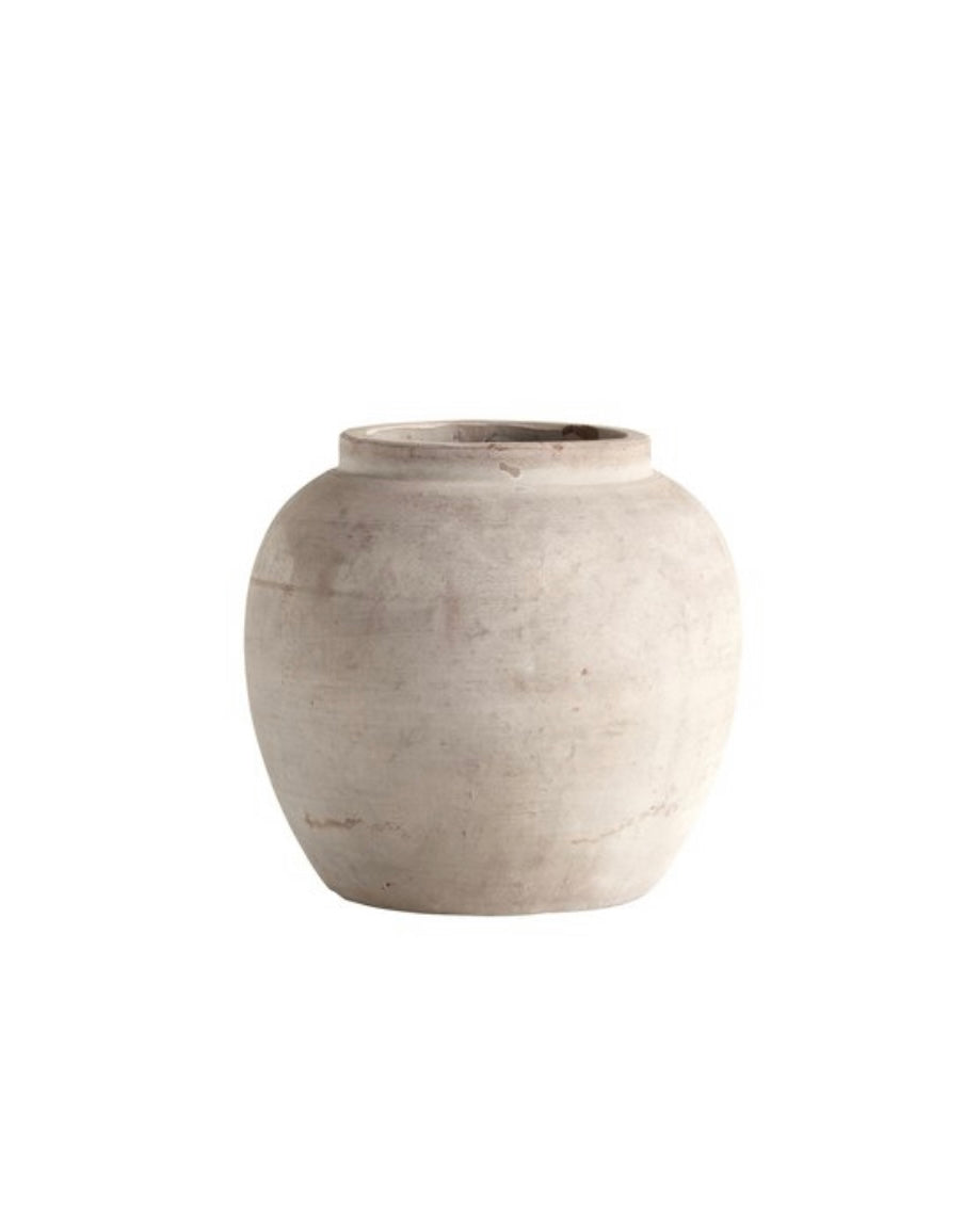 Plant pot, clay, round, L, D26xH24 cm, sand