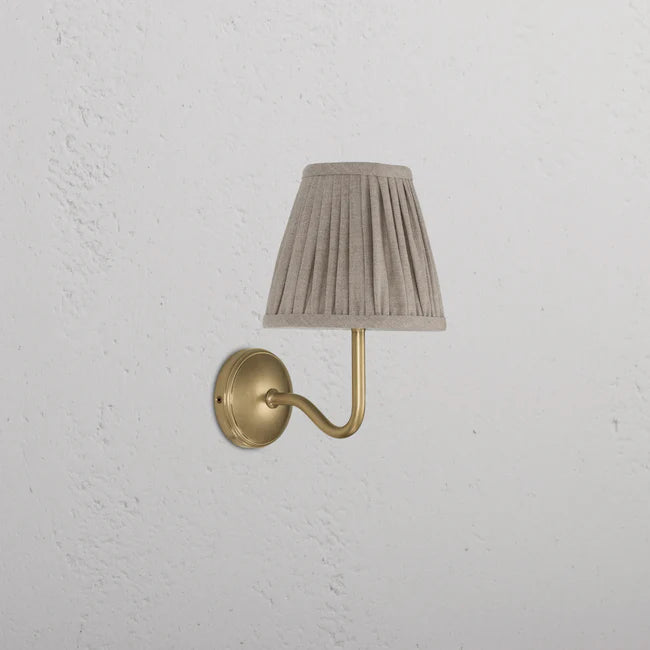 Malvern small wall light beige Antique Brass