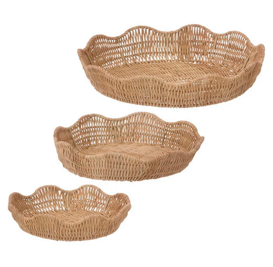 RATTAN TRAY ROUND NATURE MEDIUM