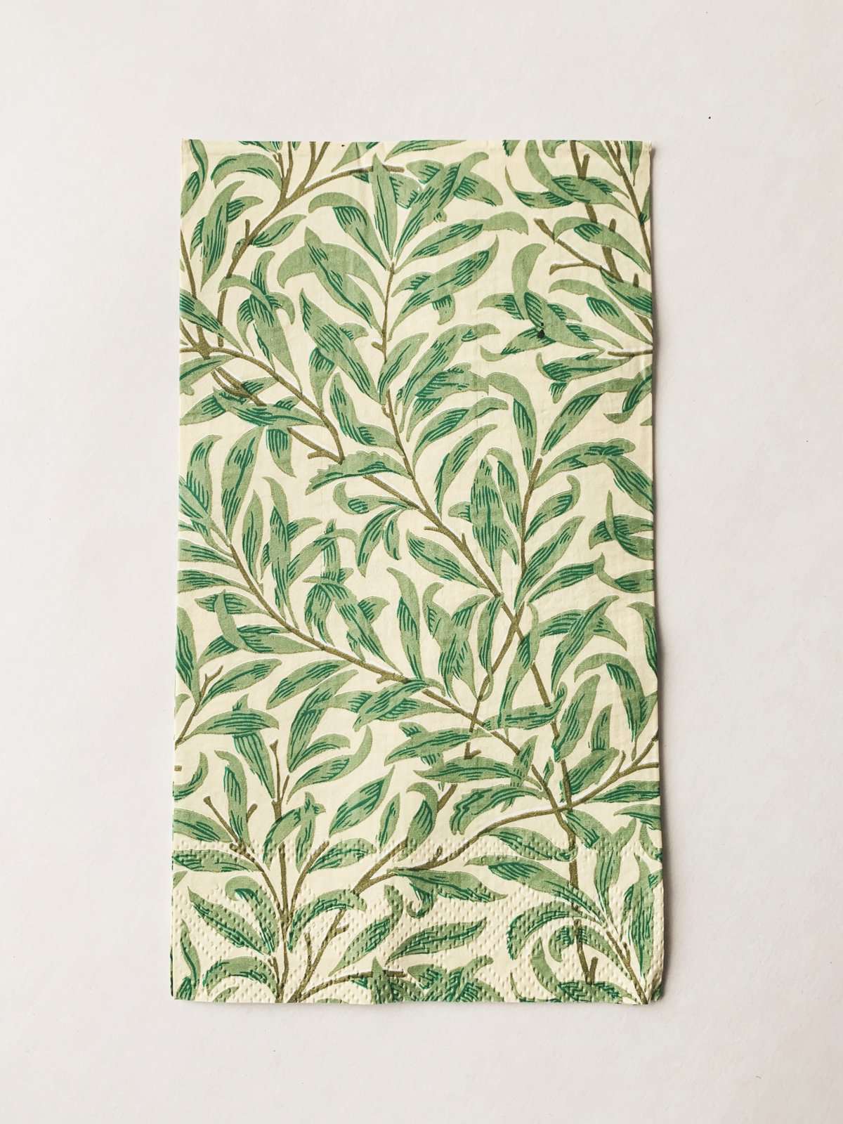 Serviett Blomstermønster Grønn m/Gul 33X44