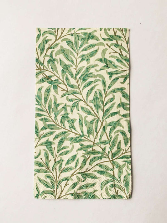 Serviett Blomstermønster Grønn m/Gul 33X44