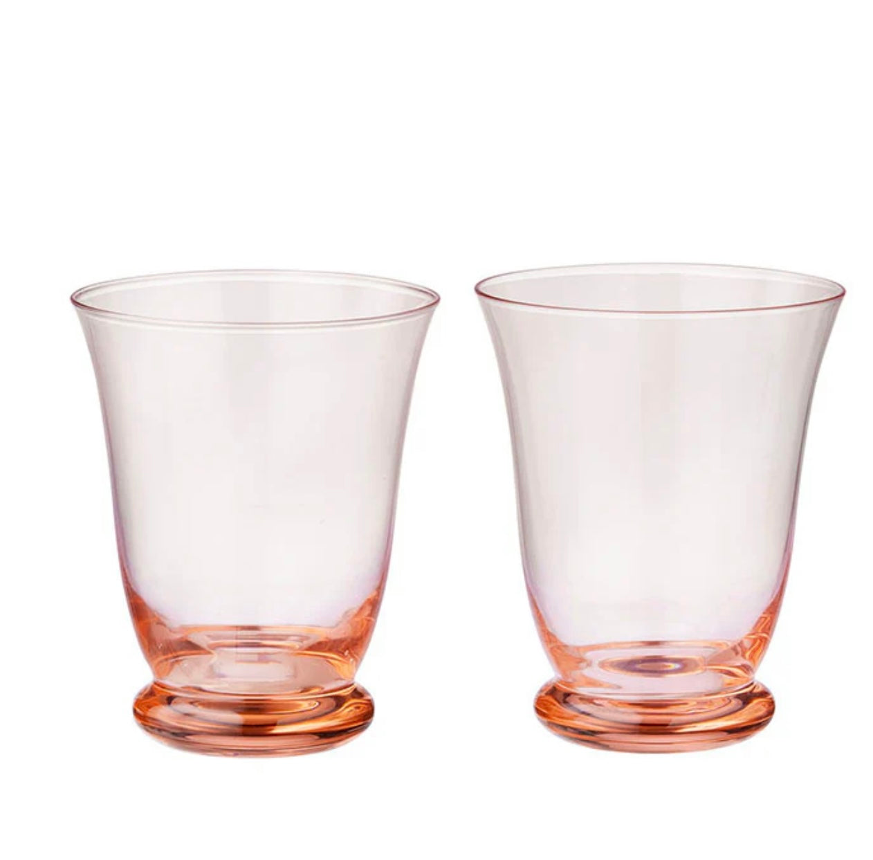 Water Glass Leopold Peach 2 Pcs