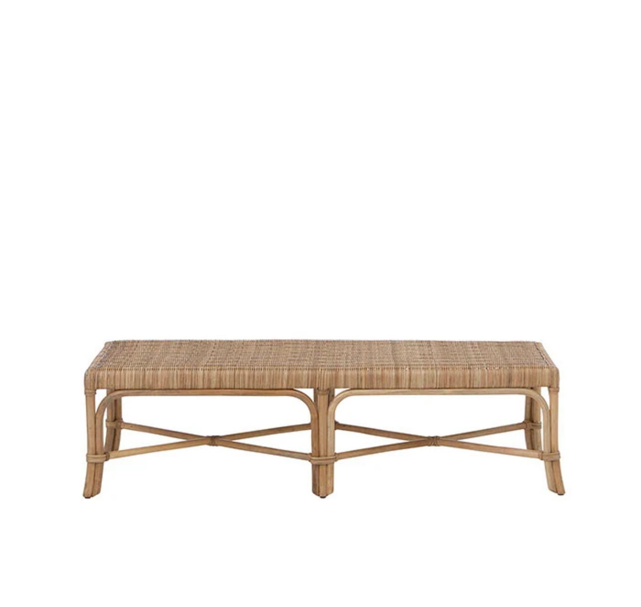 RATTAN BENCH NATURAL 50X150