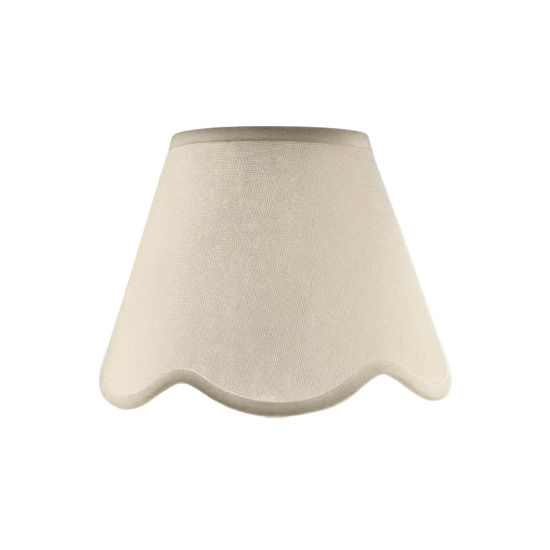 Scallop white large lampshade